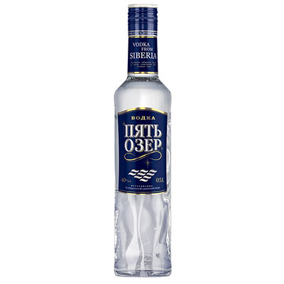 Водка Пять озер 40% 0,5 л